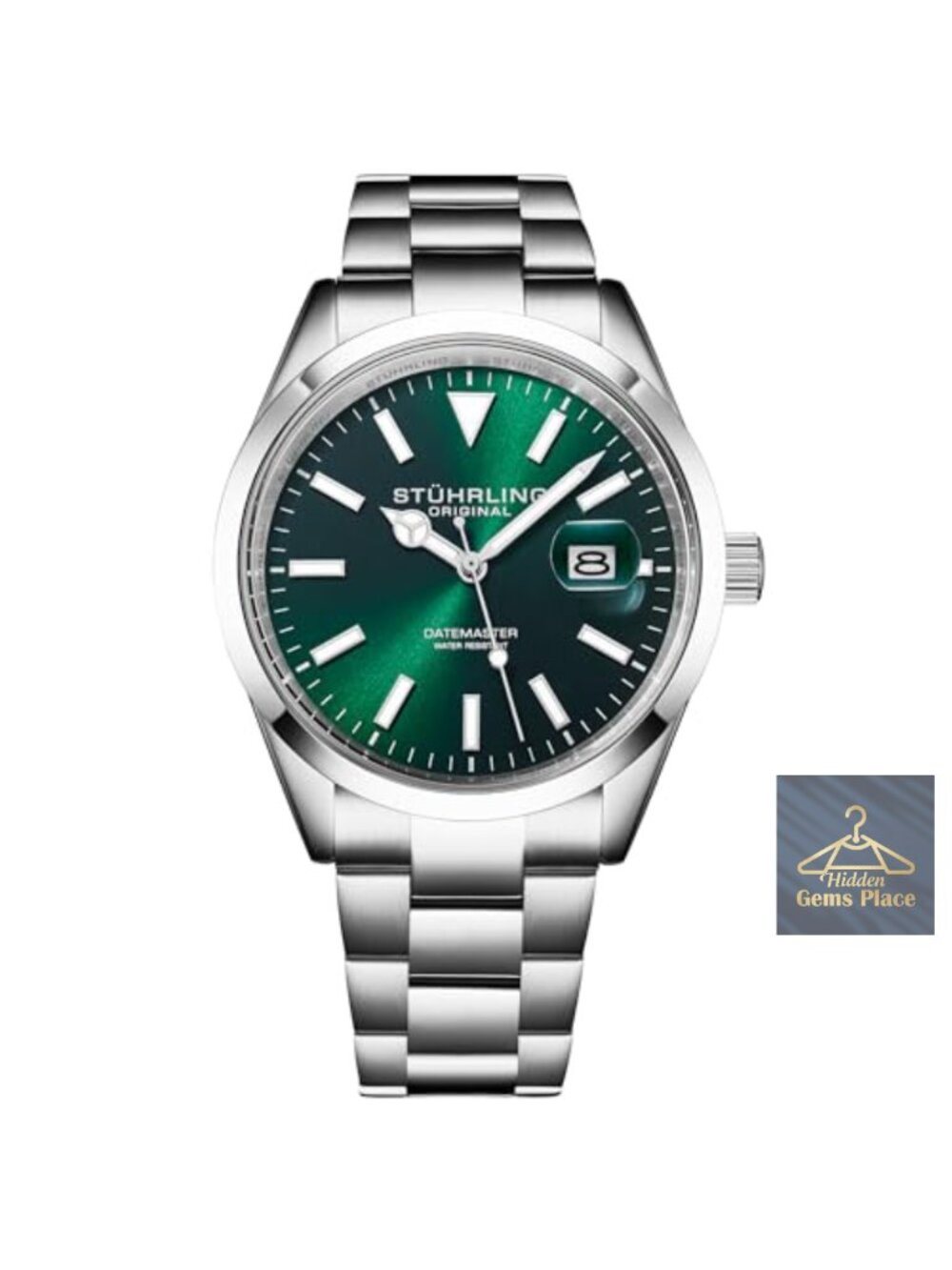 Mens Quartz Watch 42mm Stainless Steel Japanese Movement Luminous Hands Date
